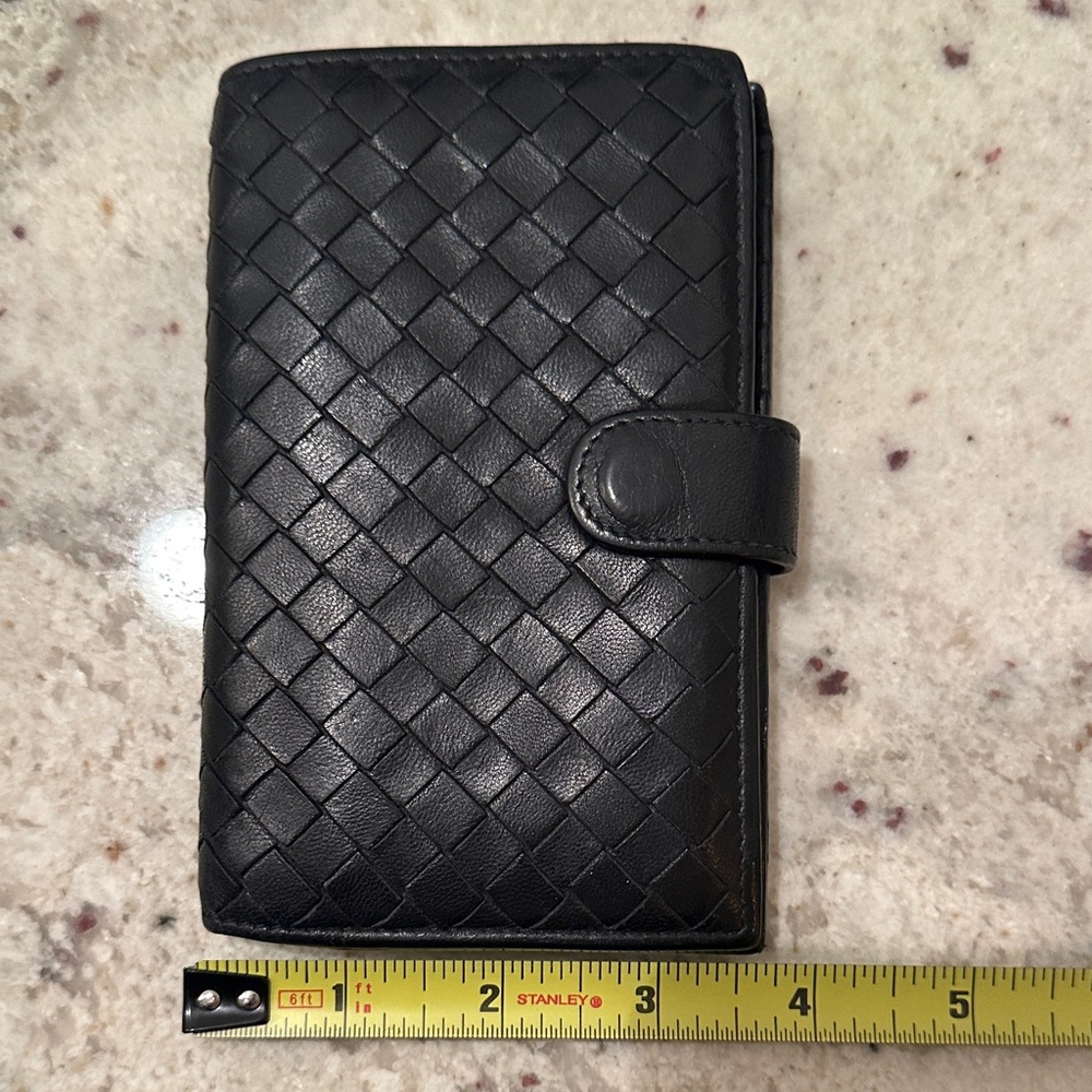 Vintage Bottega Veneta Black Leather Wallet